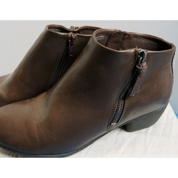 Croft&Barrow Ortholite Women's Brown Zip-Up Ankle Boots Size 7.5 MED - Picture 3 of 8